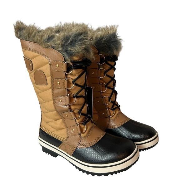 Sorel Tofino II Faux Fur Waterproof Winter Snow Boots Women’s Size 6 Curry/Fawn - Picture 4 of 7
